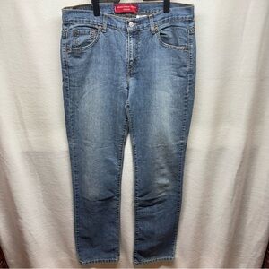 LEVIS 505 Jeans Womens Size 10L  Straight Leg Mid Rise Dark Wash Denim Inseam 32